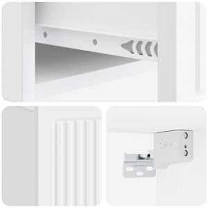 Noční skříňka 2 pcs Bílá 49 x 34,5 x 20 cm Kompozitní dřevo - obrázek 10