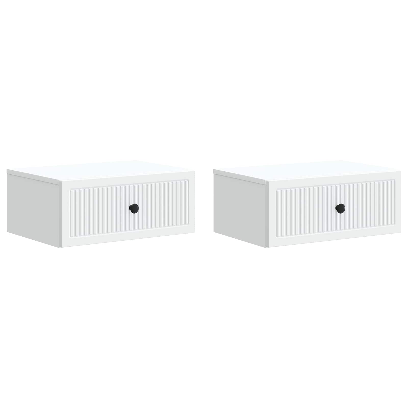 vidaXL Dulap de noapte 2 pcs Alb 49 x 34,5 x 20 cm Lemn prelucrat