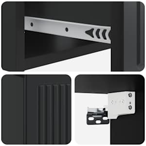 Noční skříňka 2 pcs Černá 49 x 34,5 x 20 cm Kompozitní dřevo - obrázek 10