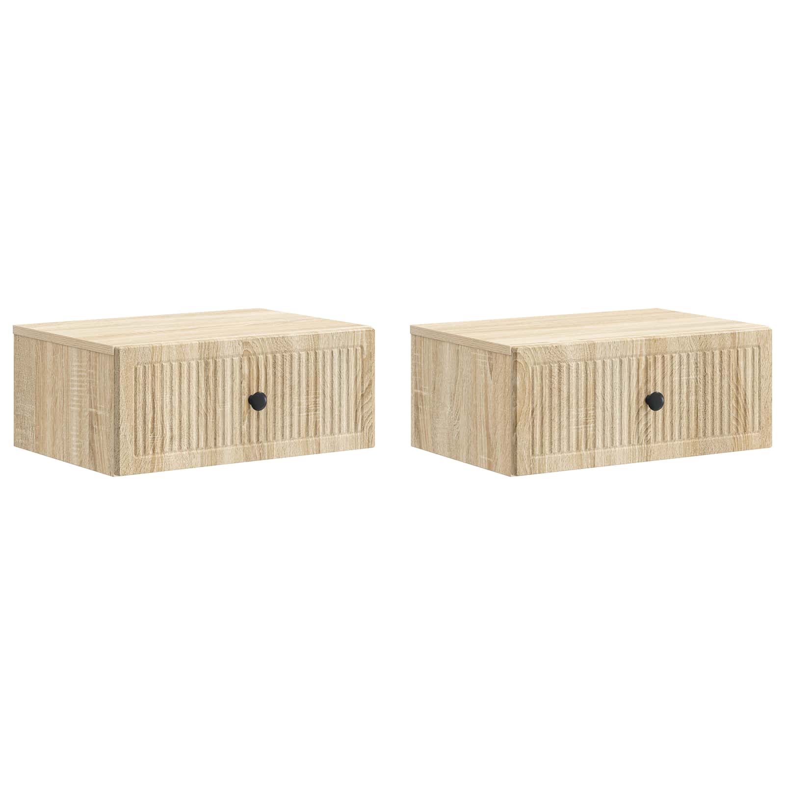 Noční skříňka se zásuvkou 2 pcs Dub sonoma 49 x 34,5 x 20 cm