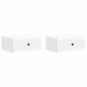 vidaXL &Ouml;&ouml;lambi kapp 2 tk K&otilde;rgl&auml;ikega valge 49 x 34,5 x 20 cm Tehispuit