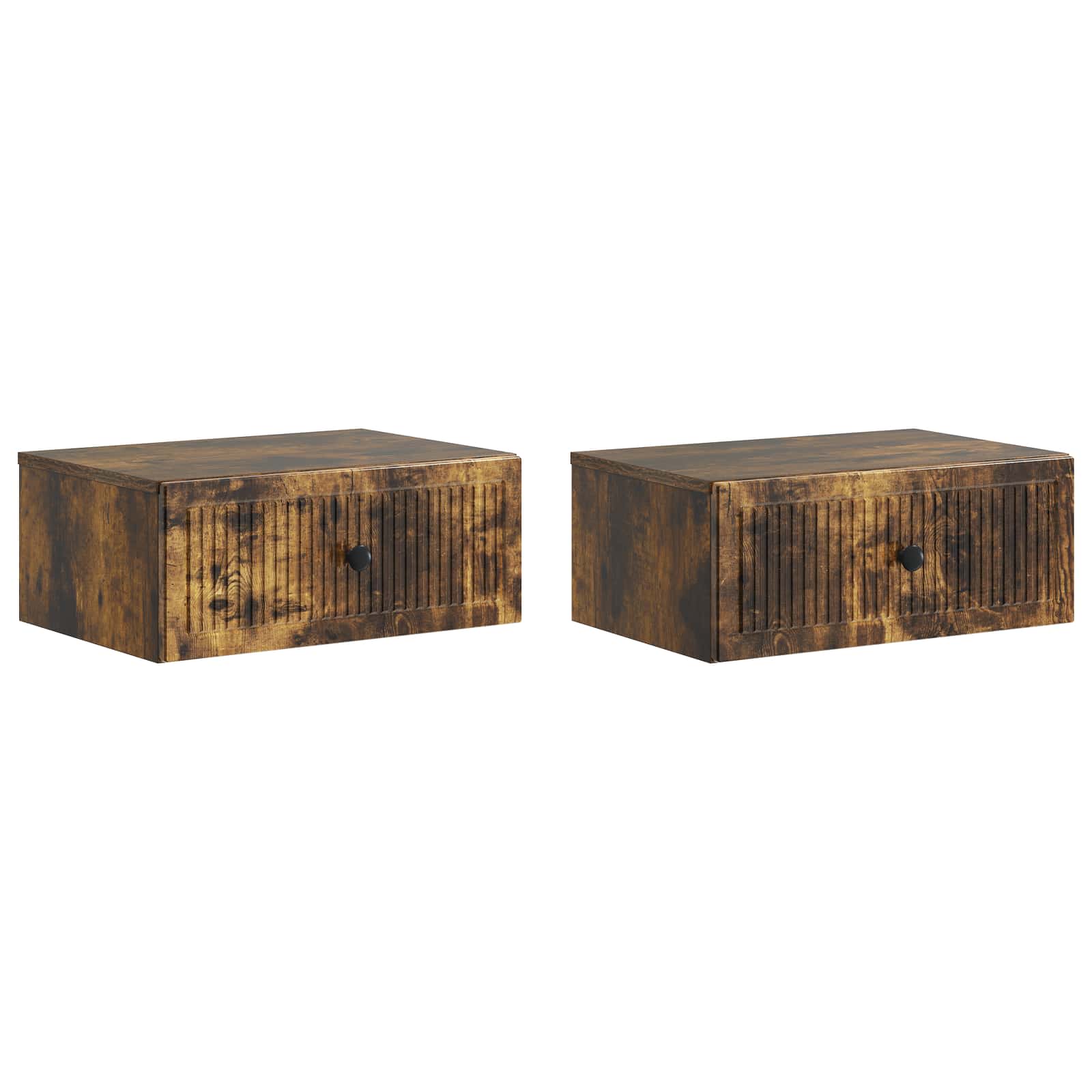 vidaXL Dulap de noapte 2 pcs Stejar fumuriu 49 x 34,5 x 20 cm