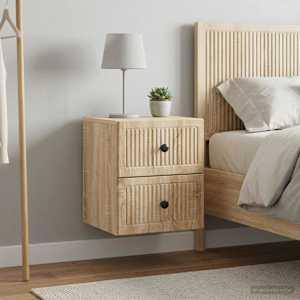 Nástěnný noční stolek 2 pcs Dub sonoma 33 x 34,5 x 40 cm - obrázek 4