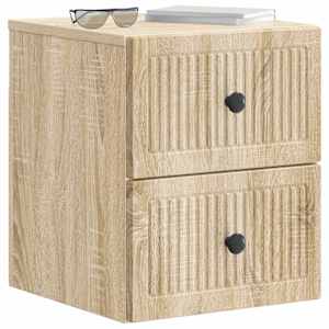 Nástěnný noční stolek 2 pcs Dub sonoma 33 x 34,5 x 40 cm - obrázek 3