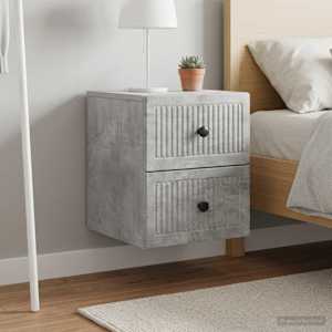 Nástěnný noční stolek 2 pcs Betonově šedá 33 x 34,5 x 40 cm - obrázek 4