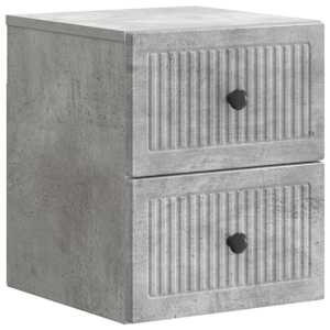 Nástěnný noční stolek 2 pcs Betonově šedá 33 x 34,5 x 40 cm - obrázek 5