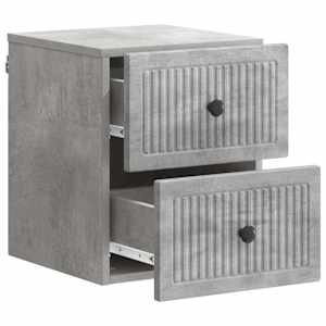 Nástěnný noční stolek 2 pcs Betonově šedá 33 x 34,5 x 40 cm - obrázek 6