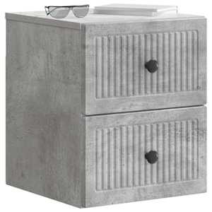 Nástěnný noční stolek 2 pcs Betonově šedá 33 x 34,5 x 40 cm - obrázek 3