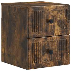 Nástěnný noční stolek 2 pcs Kouřový dub 33 x 34,5 x 40 cm - obrázek 5