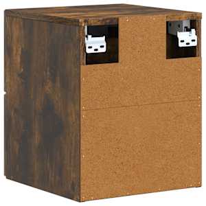 Nástěnný noční stolek 2 pcs Kouřový dub 33 x 34,5 x 40 cm - obrázek 9