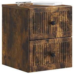 Nástěnný noční stolek 2 pcs Kouřový dub 33 x 34,5 x 40 cm - obrázek 3