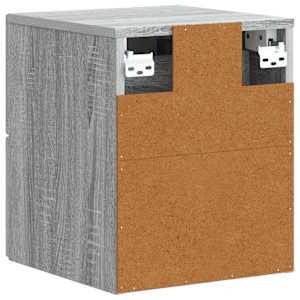 Nástěnný noční stolek 2 pcs Šedá sonoma 33 x 34,5 x 40 cm - obrázek 7