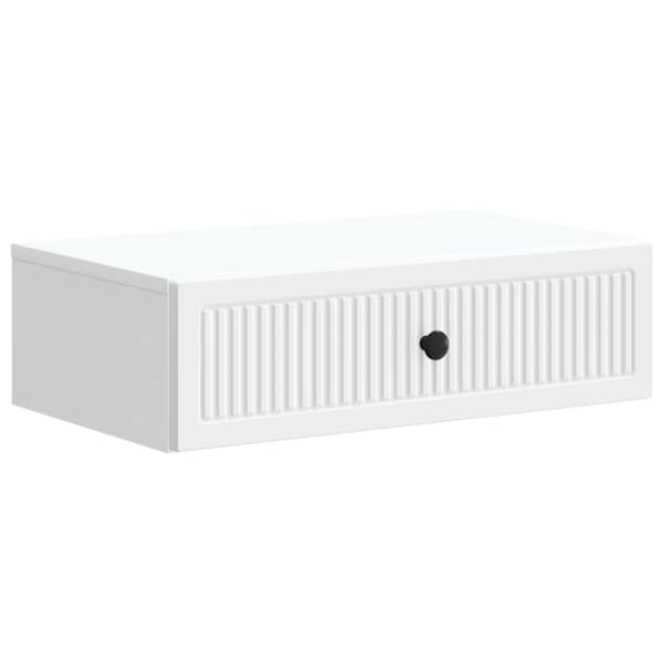vidaXL Seinale kinnitatav k&uuml;lglaud Valge 59 x 34,5 x 17 cm Tehispuit