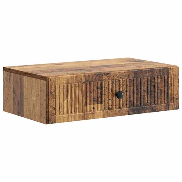 vidaXL Seinale kinnitatav k&uuml;lglaud Vana puit 59 x 34,5 x 17 cm