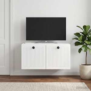 Nástěnná TV skříň Bílá s vysokým leskem 59,5 x 41 x 30 cm - obrázek 1