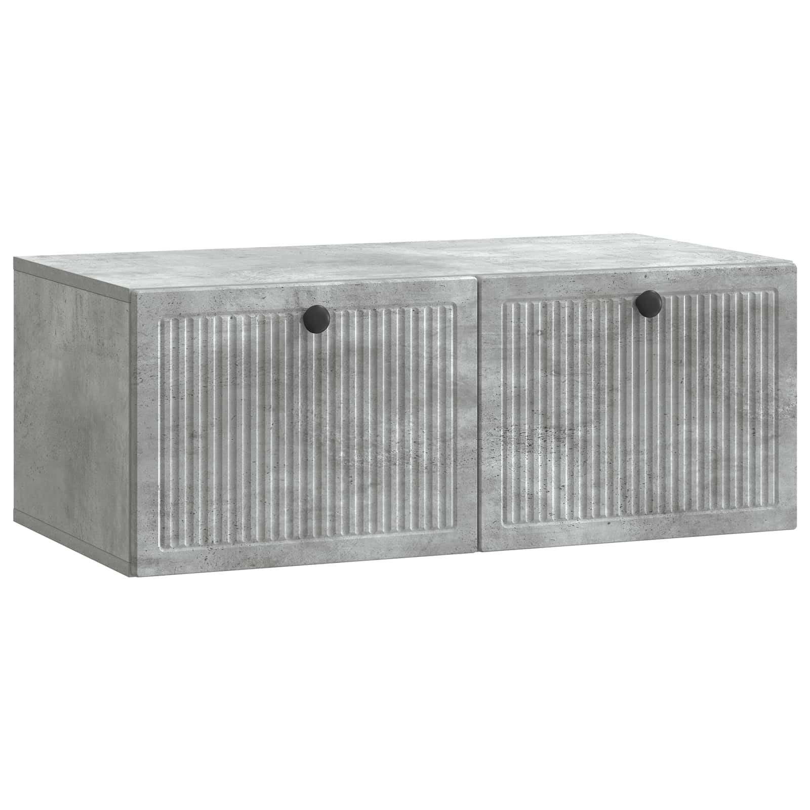 vidaXL Oglindă TV montată pe perete Gri Beton 78,5 x 41 x 30 cm