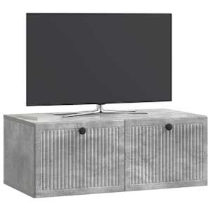 Nástěnná TV skříň Nástěnný Betonově šedá 78,5 x 41 x 30 cm - obrázek 3
