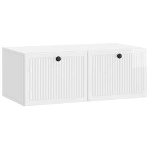 vidaXL Rippuv TV kapp K&otilde;rgl&auml;ikega valge 78,5 x 41 x 30 cm Tehispuit