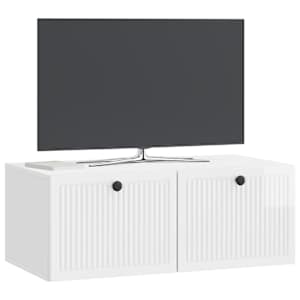 Nástěnná TV skříň Bílá s vysokým leskem 78,5 x 41 x 30 cm - obrázek 3