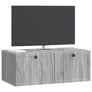 Nástěnná TV skříň Nástěnný Šedá sonoma 78,5 x 41 x 30 cm - obrázek 3