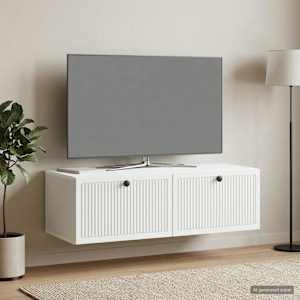Nástěnná TV skříň Bílá 98 x 41 x 30 cm Kompozitní dřevo - obrázek 4
