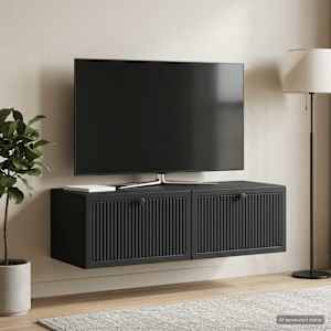 Nástěnná TV skříň Černá 98 x 41 x 30 cm Kompozitní dřevo - obrázek 4