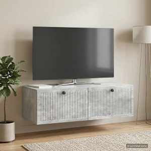 Nástěnná TV skříň Nástěnný Betonově šedá 98 x 41 x 30 cm - obrázek 4