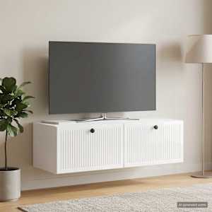 Nástěnná TV skříň Bílá s vysokým leskem 98 x 41 x 30 cm - obrázek 1