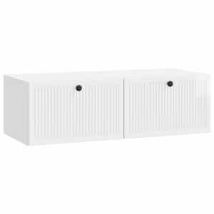 Nástěnná TV skříň Bílá s vysokým leskem 98 x 41 x 30 cm - obrázek 2