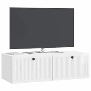 Nástěnná TV skříň Bílá s vysokým leskem 98 x 41 x 30 cm - obrázek 3