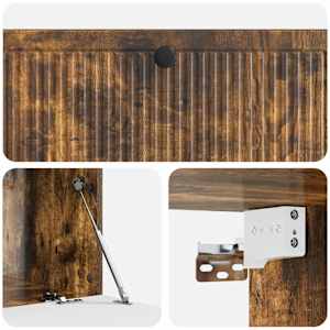 Nástěnná TV skříň Kouřový dub 98 x 41 x 30 cm Kompozitní dřevo - obrázek 9