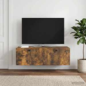 Nástěnná TV skříň Kouřový dub 98 x 41 x 30 cm Kompozitní dřevo - obrázek 1