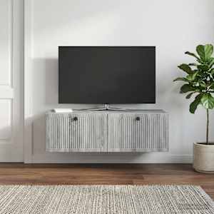 Nástěnná TV skříň Šedá sonoma 98 x 41 x 30 cm Kompozitní dřevo - obrázek 4