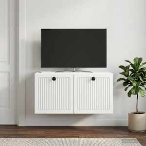Nástěnná TV skříň Bílá 59,5 x 31 x 30 cm Kompozitní dřevo - obrázek 4