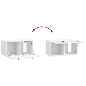 Nástěnná TV skříň Bílá 59,5 x 31 x 30 cm Kompozitní dřevo - obrázek 10