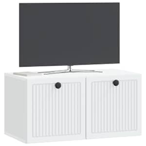 Nástěnná TV skříň Bílá 59,5 x 31 x 30 cm Kompozitní dřevo - obrázek 3
