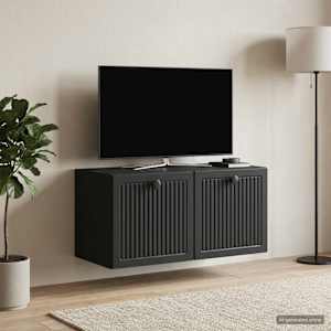 Nástěnná TV skříň Černá 59,5 x 31 x 30 cm Kompozitní dřevo - obrázek 4