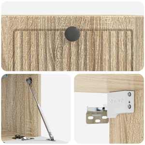Nástěnná TV skříň Dub sonoma 59,5 x 31 x 30 cm Kompozitní dřevo - obrázek 9