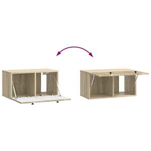 Nástěnná TV skříň Dub sonoma 59,5 x 31 x 30 cm Kompozitní dřevo - obrázek 10
