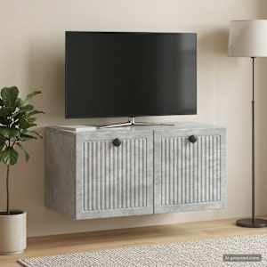 Nástěnná TV skříň Nástěnný Betonově šedá 59,5 x 31 x 30 cm - obrázek 4