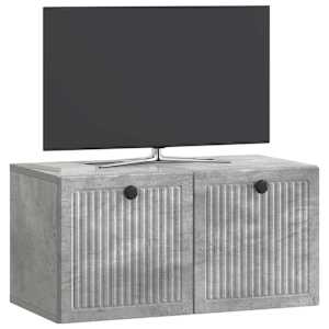 Nástěnná TV skříň Nástěnný Betonově šedá 59,5 x 31 x 30 cm - obrázek 3