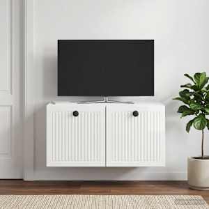 Nástěnná TV skříň Bílá s vysokým leskem 59,5 x 31 x 30 cm - obrázek 4