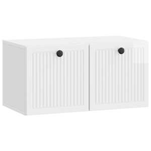 Nástěnná TV skříň Bílá s vysokým leskem 59,5 x 31 x 30 cm - obrázek 2