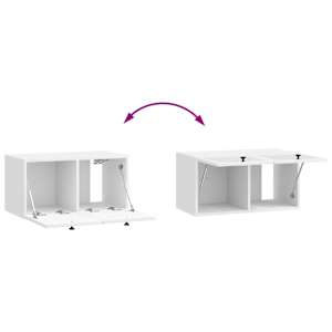 Nástěnná TV skříň Bílá s vysokým leskem 59,5 x 31 x 30 cm - obrázek 10