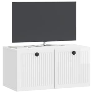 Nástěnná TV skříň Bílá s vysokým leskem 59,5 x 31 x 30 cm - obrázek 3