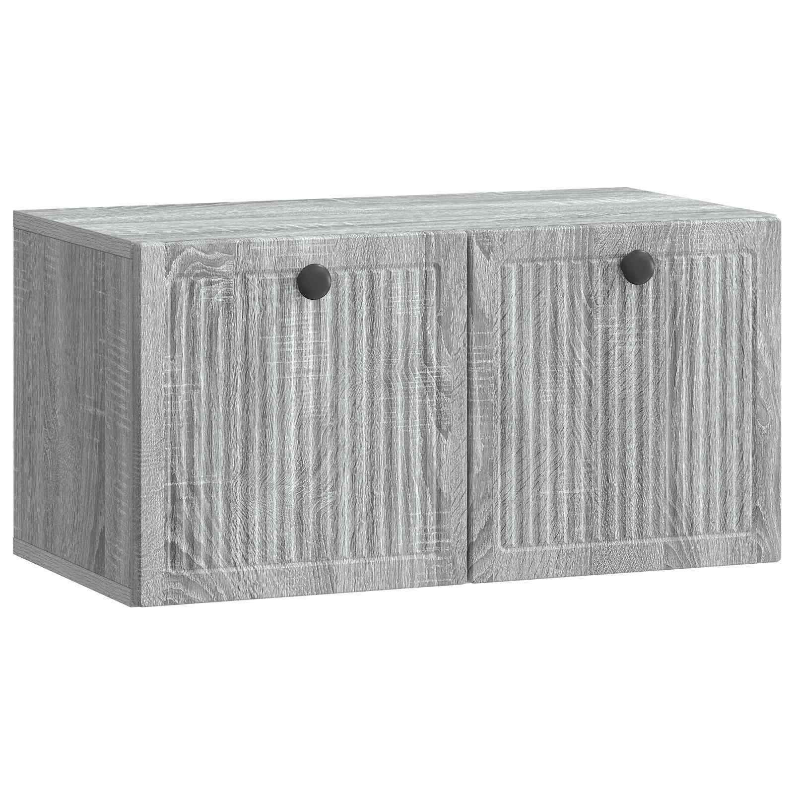 vidaXL Oglindă TV montată pe perete Sonoma gri 59,5 x 31 x 30 cm