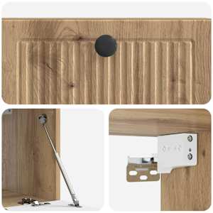 Nástěnná TV skříň 59,5 x 31 x 30 cm Dub artisan - obrázek 9
