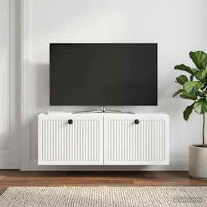 Nástěnná TV skříň Bílá 78,5 x 31 x 30 cm Kompozitní dřevo