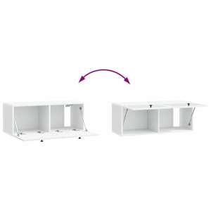 Nástěnná TV skříň Bílá 78,5 x 31 x 30 cm Kompozitní dřevo - obrázek 10