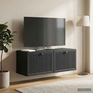Nástěnná TV skříň Černá 78,5 x 31 x 30 cm Kompozitní dřevo - obrázek 4